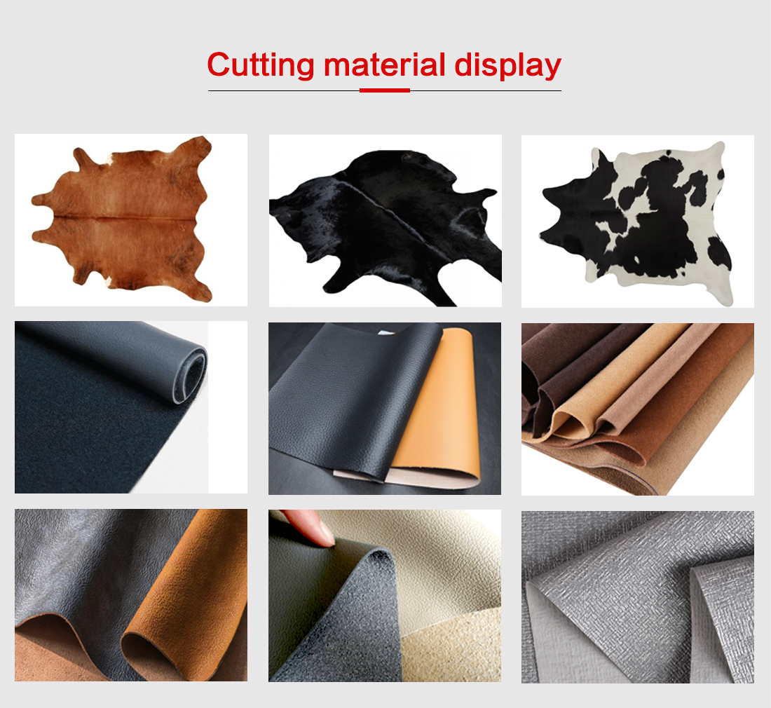 cutting material display of leather