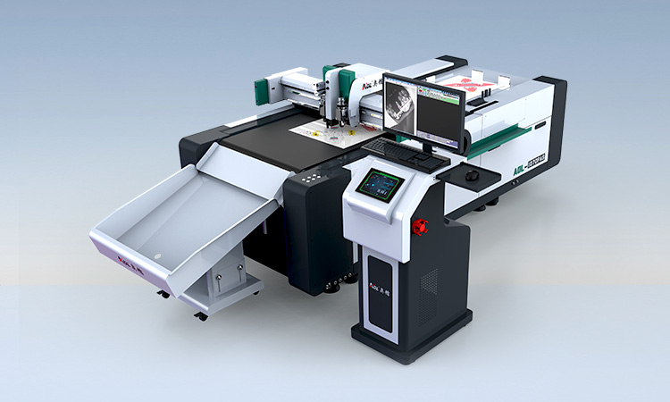 box sample cutting machine, oscillating knife cut and creasing machine,  digital cutter, plotter, die cut, box maker