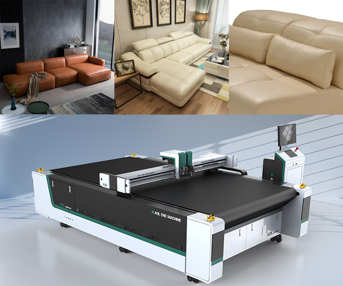 The 4 advantages of the vibration knife cutting machine cutting the leather sofa