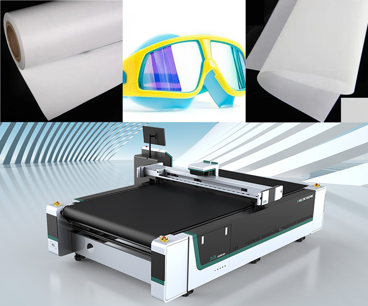 Soft PVC Film Goggles Lens Oscillating Knife CNC Cutting Machine